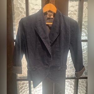 Vintage Hattori Rocky Mountain denim crop Jean jacket blazer western size small